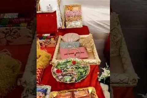 engagement gift hamper packing | wedding rukhwat | gift packing ideas  #wedding #engagement #bridal