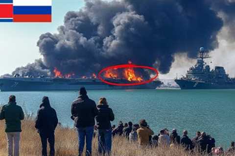 6 MINUTES AGO! North Korean aircraft carrier carrying 50 MIG 29s to Russia was sunk by US F35 jets