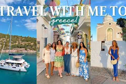 TRAVEL WITH ME TO GREECE || island hopping on a yacht with 8 girls!