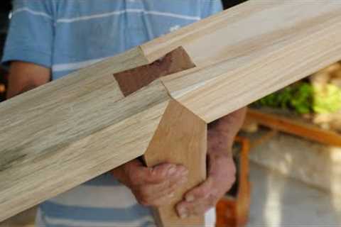 Amazing Japanese Woodworking Hand Skills Carpenter, Wood Structure 3 Connectors Without Screw