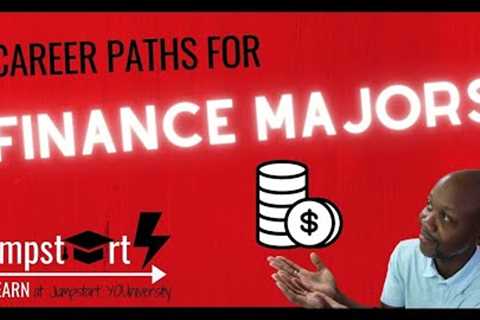 Career Options for a Finance Student - What jobs can you get with a FINANCE DEGREE?