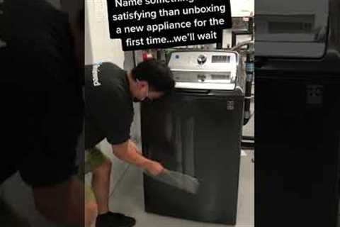 Unboxing a new appliance
