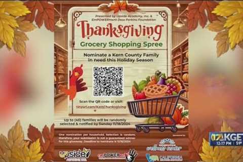 Nominate a family in need to go on a Thanksgiving grocery shopping spree