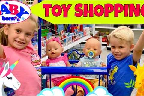 🛍Baby Born Twins Go Toy Shopping At Ross, T.J. Maxx &amp; Target Store With Skye &amp; Caden! 🚗