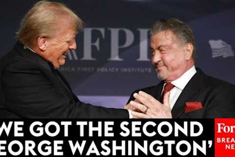 Sylvester Stallone Brings Down The House Introducing President-Elect Donald Trump At AFPI Event