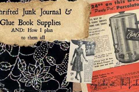Thrifted Junk Journal Supplies Haul &amp; WHAT I plan to do with it all #junkjournalsforbeginners