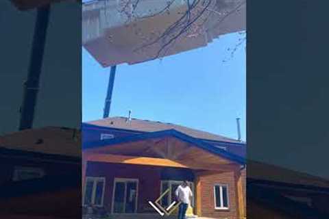 BIG Fibreglass Pool Air Lifted Installation in Backyard #construction #landscape #pool