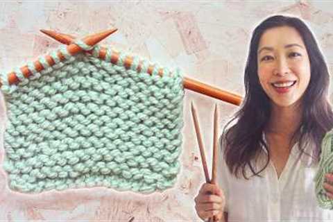 HOW TO KNIT for Total Beginners: STEP-BY-STEP Tutorial (SLOW REPEATS &amp; common MISTAKES)
