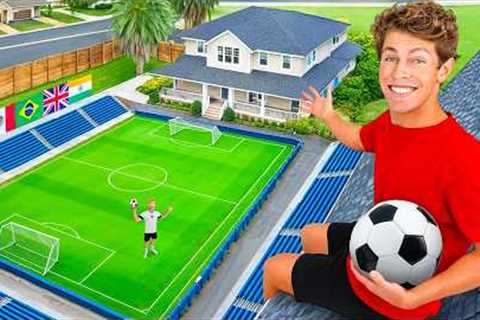 I Built a Soccer Stadium in My House!