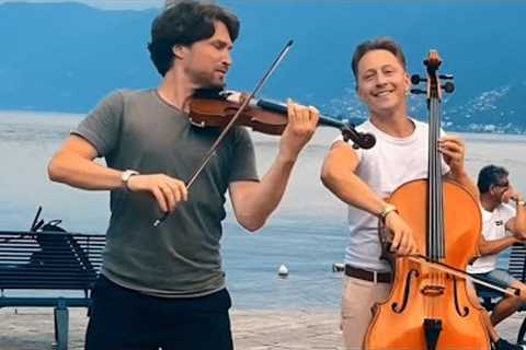 Wait for it... ❤️ A lady asks me to play Falling in Love and a violinist joins me 😍 #cello #violin