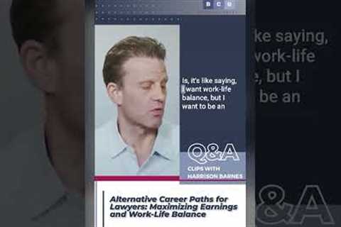 Alternative Career Paths for Lawyers: Maximizing Earnings and Work-Life Balance #attorneylife #reels