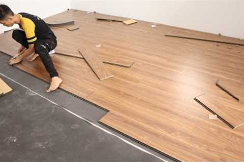 Hardwood Floor Install Process - How To Line The Wooden Floor For Bedroom