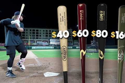 DOES PRICE MATTER ON WOOD BATS? | $40 vs. $60 vs. $80 vs. $160 vs. $300 Wood Bat Review
