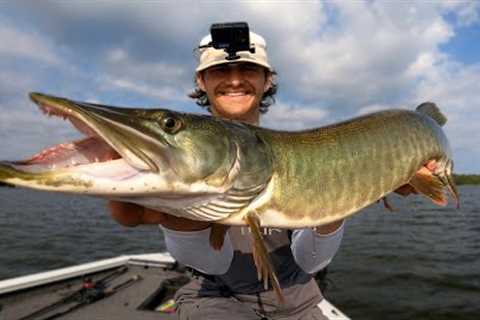 Fishing a Small Lake for AGGRESSIVE MUSKY!
