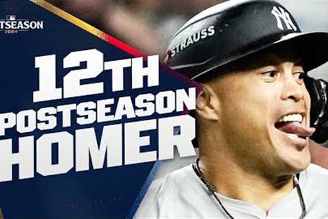 Giancarlo Stanton CRUSHES a STANTONIAN BLAST! (His 12th career Postseason home run w/the Yankees!)