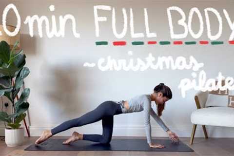 20MIN full body pilates workout to christmas music! | LIDIAVMERA