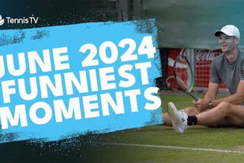 Whiffs, Slips &amp; Dives | Funniest Tennis Moments in June 2024