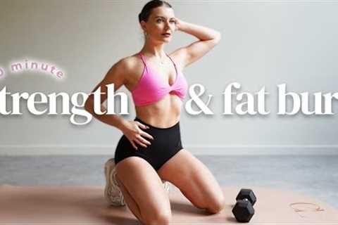 30 MIN FULL BODY FAT BURN &amp; STRENGTH DUMBBELL WORKOUT- No Repeats