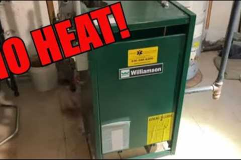 Running No Heat Service Call Gas Steam Burnham Boiler with New Hire - Apprentice Training Video