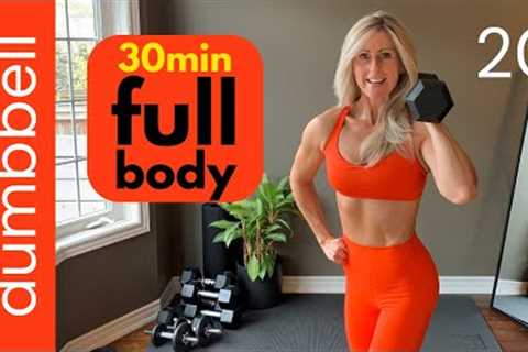 STRENGTH TRAINING at home with dumbbells - 30 min full body workout