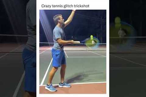 Craziest Tennis glitch 😳 (via @jakethejuice3) #shorts ￼