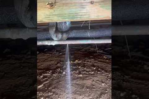 repairing a 1/2” copper line in a crawlspace #plumber #plumbing