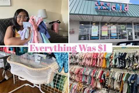 Everything Was $1 | Once Upon A child Shop With Me + Haul | Affordable Baby Shopping! #babyshopping