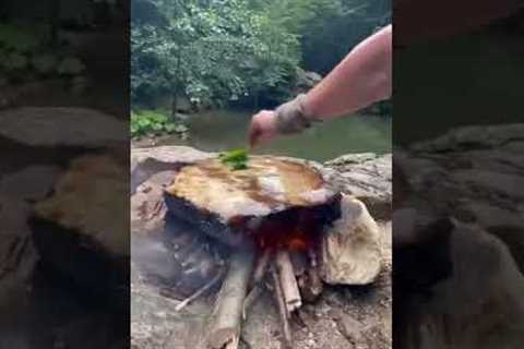 cooking fish on hot stone | fish recipe | fishing | #asmr #cooking #fishing