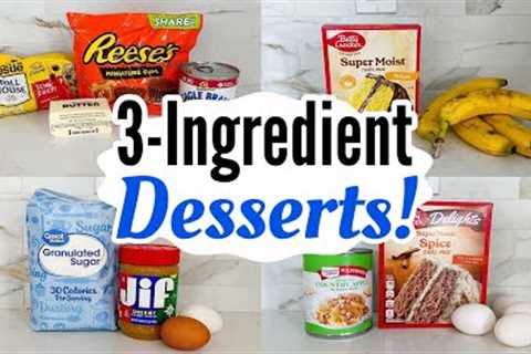 6 EASY 3-Ingredient Desserts | Quick & Simple Tasty Sweet Treats