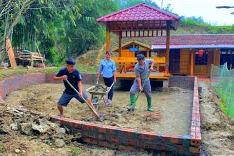 Day 2 journey to renovate the fish pond. PHIN &amp; DAU, TU with talented hands - Forest life..