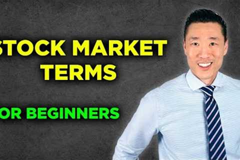 Stock Market Terminology Explained For Beginners