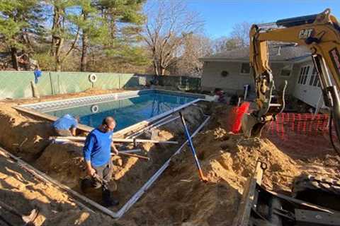 Excavating and Renovating a swimming pool…Working in the DUST...Pool Renovation Project