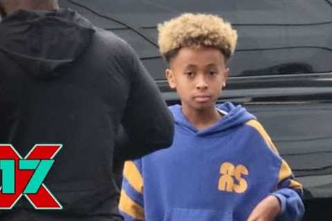 Blac Chyna's Son King Cairo Takes Flight With Bodyguard At LAX