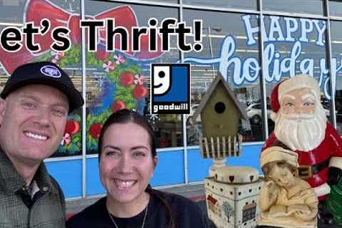 Goodwill Thrift With Me Christmas and Antique Home Decor For Reselling