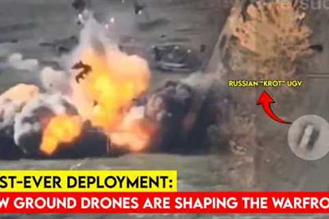 Russia Unveils Self-Propelled Ground Drone on the Frontline!