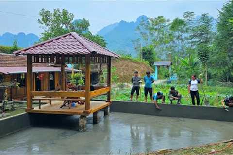 Happy moments; Journey Kind neighbors came to help DT complete the fish pond after 5 working days