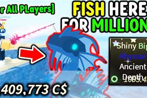 BEST PLACES To FISH and MAKE MILLIONS For ANY PLAYER in Roblox Fisch..