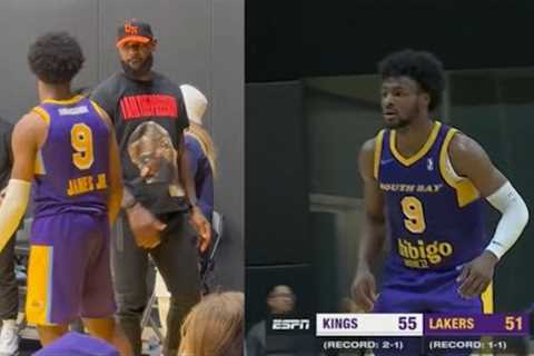 LeBron James gives Bronny advice then he did this in G-League… 🤯