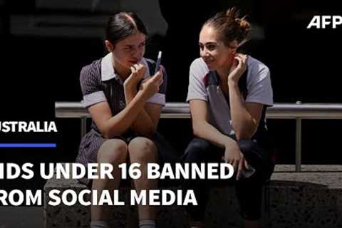 'I'll find a way': Kids react after Australia bans social media for under 16s | AFP