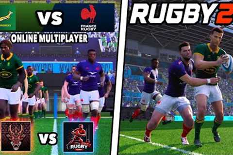 RUGBY 25 Online Multiplayer - My First Online Match vs @THERUGBYGURU - Gameplay Springboks vs France