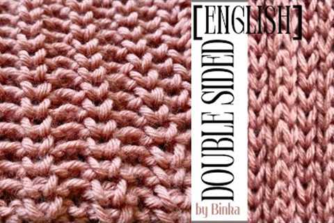 [English] Knitting pattern for a double-sided scarf. Knitting plain and in a round.