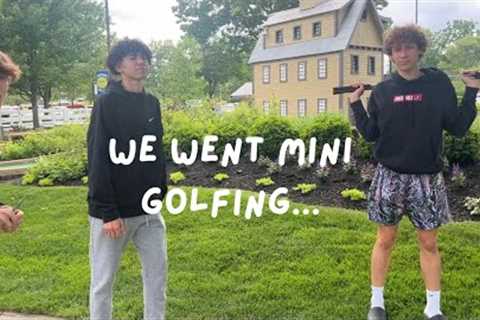 i took my friends mini golfing...