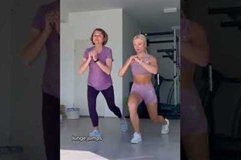Beginner vs Advanced Workout with my Mummy! 🔥 #homeworkout #hiitworkout
