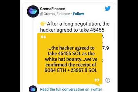 Crema Hacker scores $1.6 mil deal after returning $8 mil following flash loan and pricing exploit