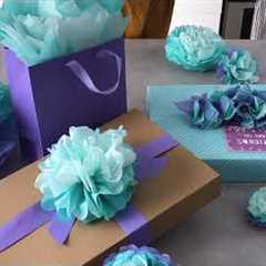 3 Impressive (but easy) Tissue Paper Gift Wrap Ideas