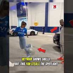 #Neymar started showing off his skills, and a fan surprised him with her own moves 😅 #soccer