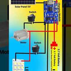 5 Volt Motor And LED light Connection DIY Project #shorts