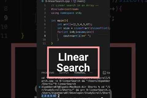 How to Perform Linear Search in C++ | Quick Guide #coding  #shorts