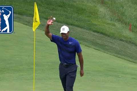 Tiger Woods’ hole out for eagle at the Memorial