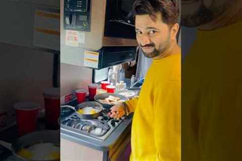Cooking eggs in RV  #travel #camping #campervan